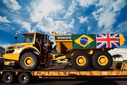 Volvo CE exporta 50 caminhões articulados para a Europa durante pandemia